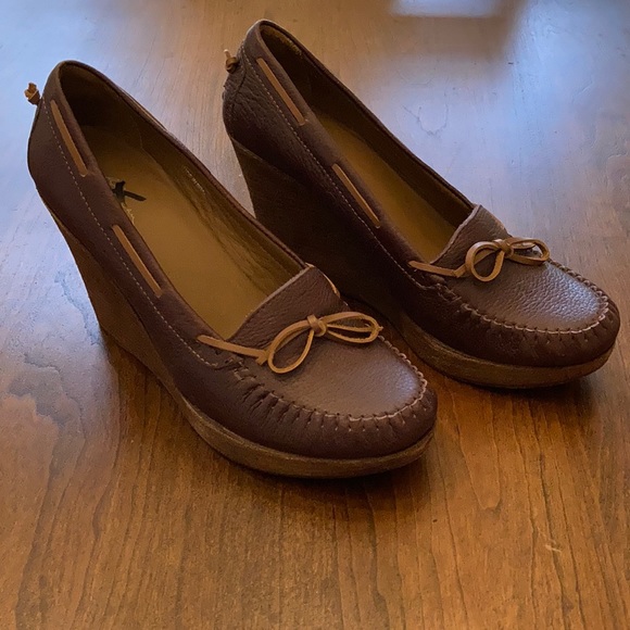 L.L. Bean Leather Wedges - Picture 1 of 8